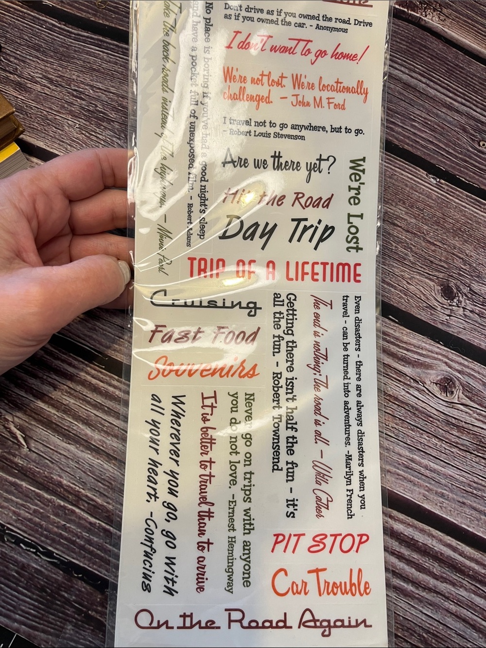 Free with $25 sale Road Trip Phrase Stickers
